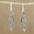 Sterling silver dangle earrings, 'Infinity Serpent' - Sterling Silver Snake Earrings