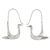 Sterling silver hoop earrings, 'Silver Dove' - Handmade Sterling Silver Bird Earrings (image 2a) thumbail
