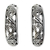 Sterling silver half hoop earrings, 'Moon in the Forest' - Handmade Sterling Silver Half Hoop Earrings (image 2b) thumbail