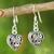 Sterling silver heart earrings, 'Filigree Heart' - Romantic Sterling Silver Dangle Earrings
