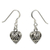 Sterling silver heart earrings, 'Filigree Heart' - Romantic Sterling Silver Dangle Earrings
