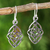 Sterling silver dangle earrings, 'Gordian Knot' - Hand Crafted Sterling Silver Dangle Earrings from Thailand